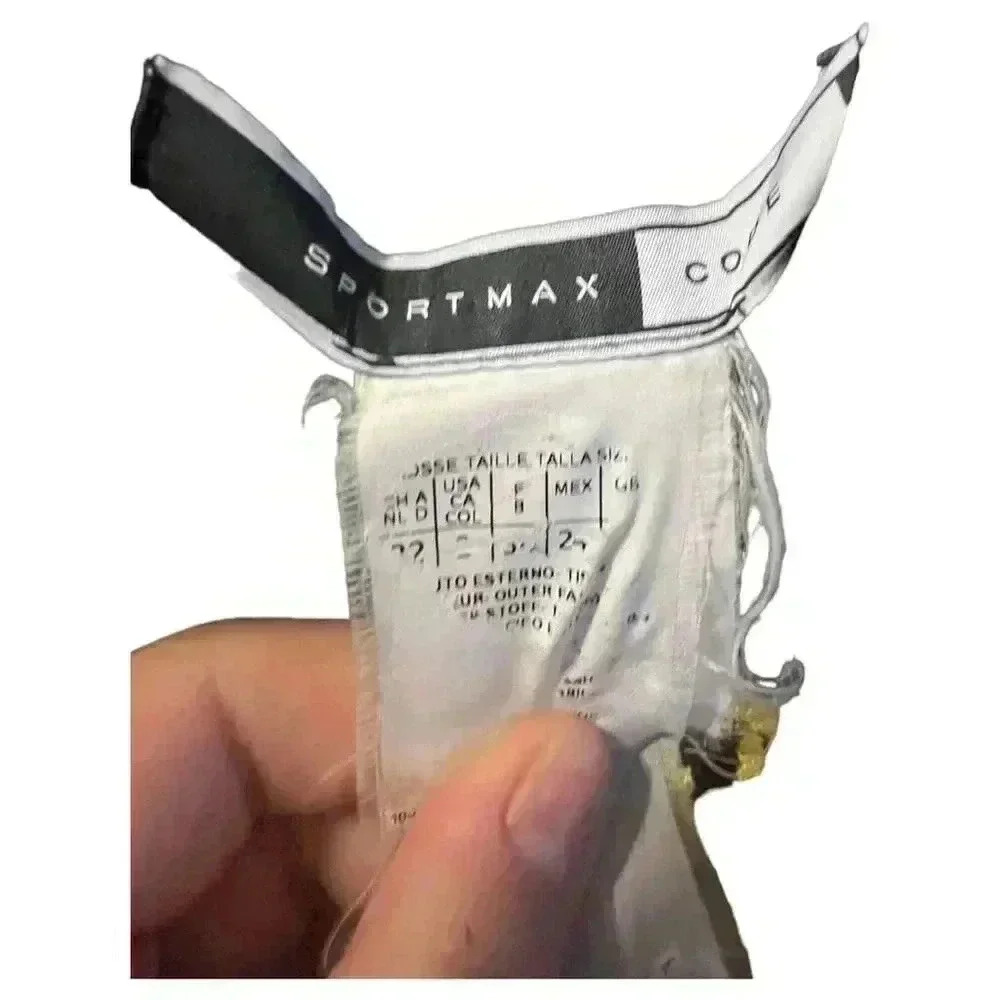 Sportmax Women's Black Floral A-Line Midi Dress Size 12 - Picture 8 of 10